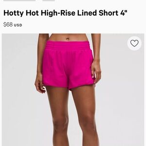 Lululemon Hotty Hot High Rise Shorts